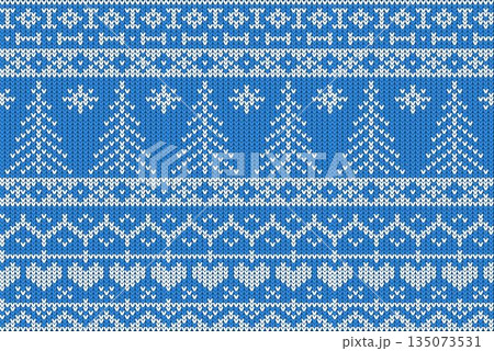 Knitting Christmas vector background christmas tree Knitting Christmas vector background christmas tree 135073531