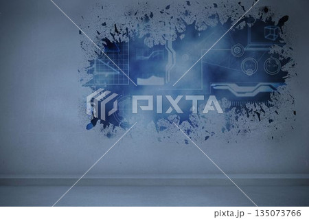 Splash showing technology interface Splash showing technology interface 135073766