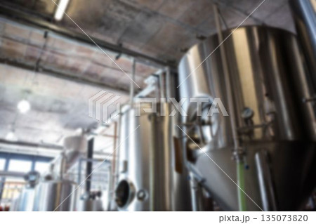 Low angle view of brewery storage tank 135073820