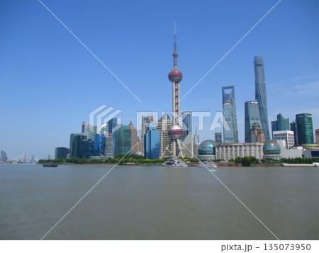中国 上海 ジオラマ風 中国 上海 ジオラマ風 135073950