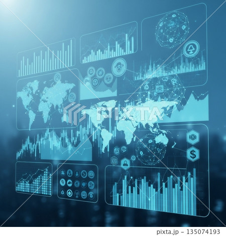 未来的な複数のグラフ7 135074193