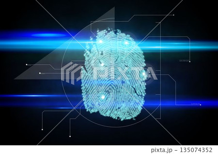 Digital security finger scan 135074352