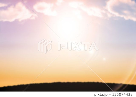 Landscape against sky during sunset 135074435