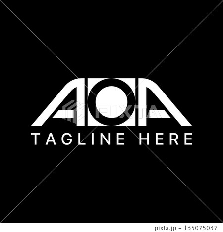 Initial AOA italic font on with negative space element royal strong branding logo design graphic concept creative premium vector stock image top sell 135075037