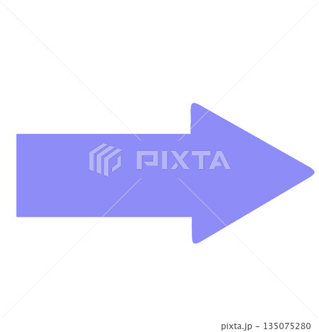 シンプルな矢印 135075280