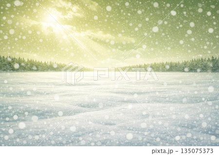 雪景色 雪原 降雪 雪 背景素材 雪景色 雪原 降雪 雪 背景素材 135075373