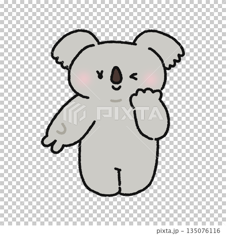 ギャルピースするコアラ 135076116