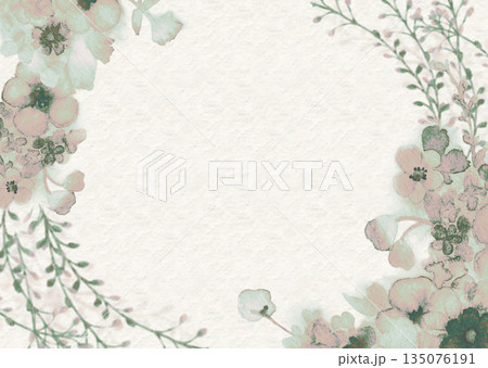 シックな色合いの花のメッセージカード シックな色合いの花のメッセージカード 135076191