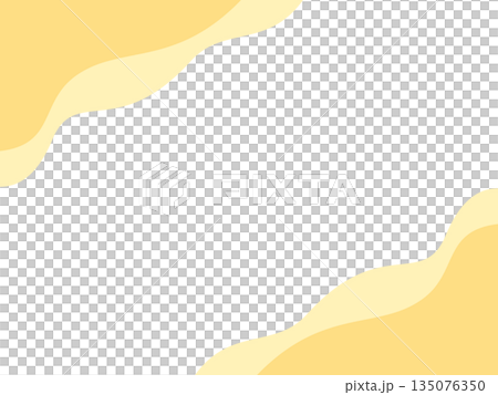 An illustration of a frame background (yellow) with overlapping fluid shapes placed in the upper left and lower right. An illustration of a frame background (yellow) with overlapping fluid shapes placed in the upper left and lower right. 135076350