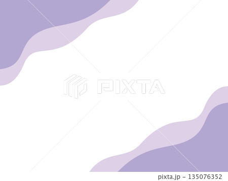 重なる流体シェイプが左上と右下に配置されたフレーム背景のイラスト(紫) 重なる流体シェイプが左上と右下に配置されたフレーム背景のイラスト(紫) 135076352