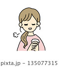 一息つく女性イラスト 135077315