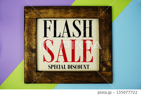 Flash Sale Special Discount promotion and marketing concept Flash Sale Special Discount promotion and marketing concept 135077722