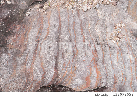 Ancient Terrain rock with natural rustic texture 135078058