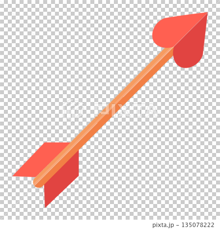 Cupid's Arrow Valentine's Day Romantic Vector Graphic 135078222