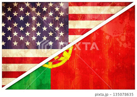 Portugal and American flag 135078635