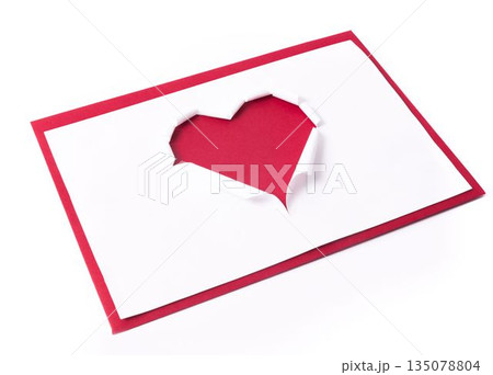 Envelope against white background Envelope against white background 135078804