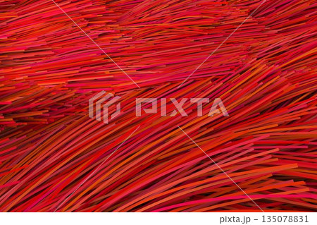 Red fiber optics against black background Red fiber optics against black background 135078831