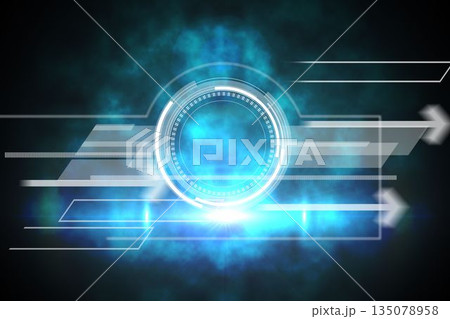 Blue and black technology dial design Blue and black technology dial design 135078958