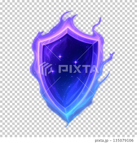 紫色の魔法シールドを表現したエフェクトイラスト 135079106