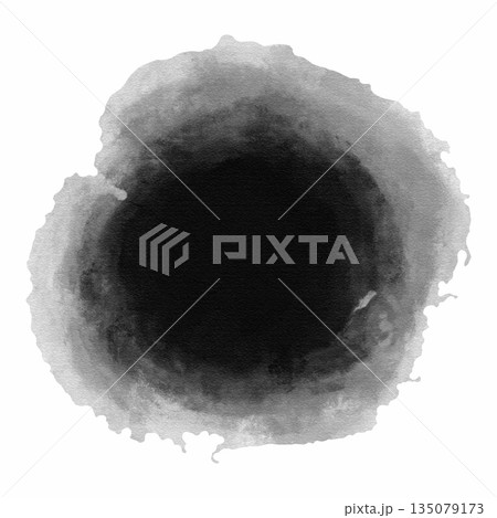 Abstract black ink stains and round watercolor blots. Grunge textures with soft edges and ink bleed effect. Traditional oriental ink wash style for artistic background, labels and zen-inspired. Vector Abstract black ink stains and round watercolor blots. Grunge textures with soft edges and ink bleed effect. Traditional oriental ink wash style for artistic background, labels and zen-inspired. Vector 135079173