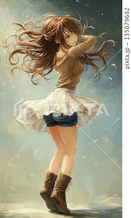 踊る女性 135079682