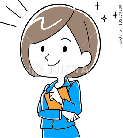 説明する働く女性 135079809