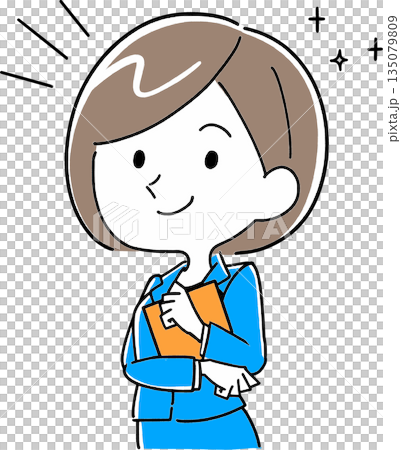 説明する働く女性 135079809