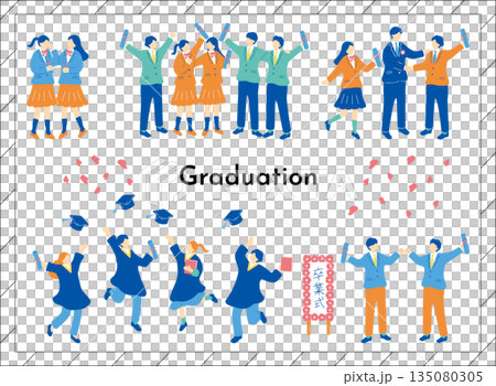 Farewell at the graduation ceremony 135080305