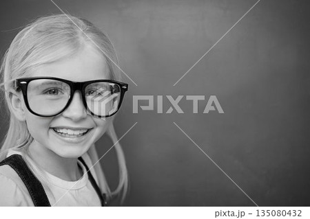 Schoolchild with blackboard Schoolchild with blackboard 135080432