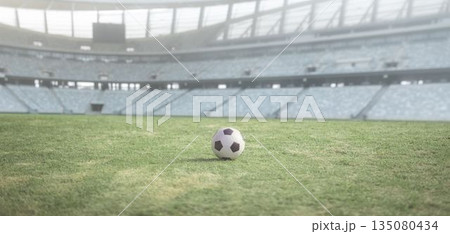 Football in an empty stadium 135080434