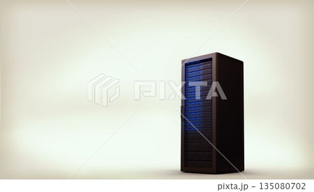 Digitally generated server tower Digitally generated server tower 135080702