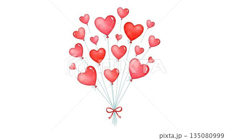バレンタイン背景素材イラスト 135080999