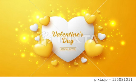 バレンタイン背景素材イラスト 135081011