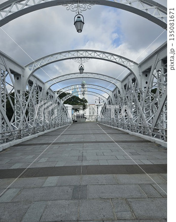 This is white bride around Marina Bay Sands. 135081671