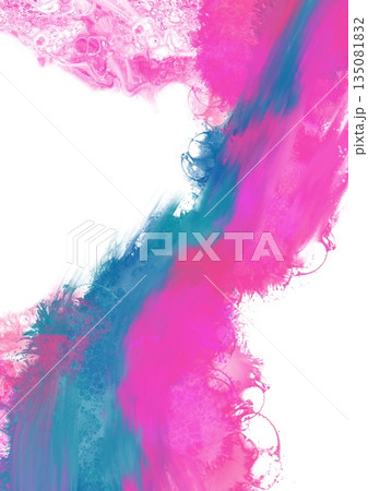 Vibrant Pink Blue Abstract Paint Flow Vibrant Pink Blue Abstract Paint Flow 135081832
