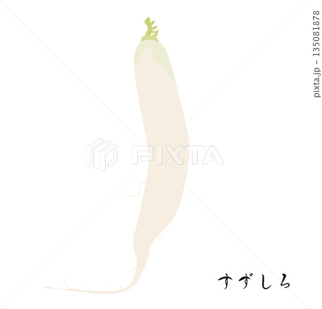 春の七草のすずしろのイラスト 135081878