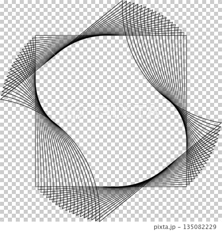 Square frame with blend line spiral. Element for emblem, badges, logo Square frame with blend line spiral. Element for emblem, badges, logo 135082229