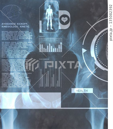 Medical interface on xray 135082392
