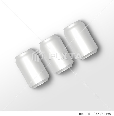 Cans with gray background, mock-up design 135082560