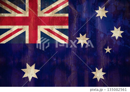 Australia flag in grunge effect 135082561