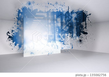 Splash showing data hallway 135082756