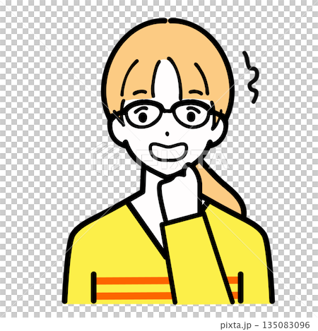 一個戴眼鏡的女人感到驚訝的插圖 135083096