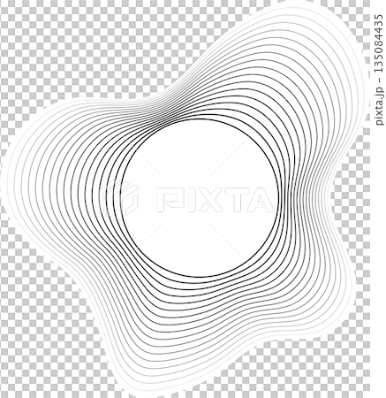Circle liquid shape overlapping halftone for badges, tag, logo, banner 135084435