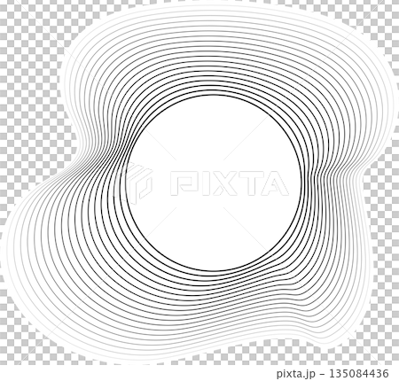 Circle liquid shape overlapping halftone for badges, tag, logo, banner 135084436