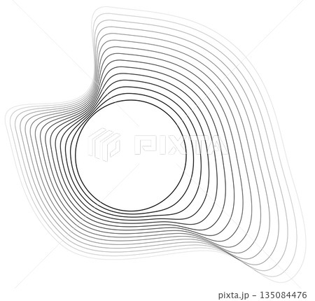 Circle liquid shape overlapping halftone for badges, tag, logo, banner 135084476