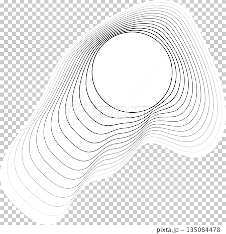 Circle liquid shape overlapping halftone for badges, tag, logo, banner 135084478