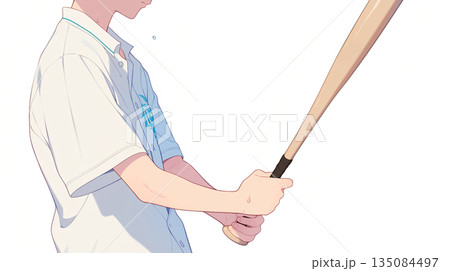 野球をする男性 135084497