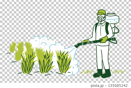 農民噴灑農藥 135085242