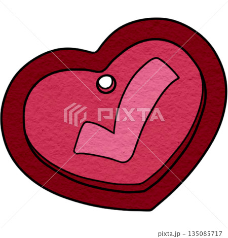 A pink heart shaped pendant 135085717