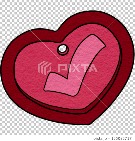 A pink heart shaped pendant 135085717